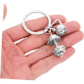 Miniatyrbillede 4 af 7: Moderigtig Dumbbell Nøglering Træningsvedhæng til Kvinder Mænd Metal Nøglering Taske Charm