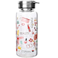 Miniatyrbillede 1 af 3: Mode Graffiti Glas Vandflaske 1000ml Rum Rosa