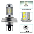 Miniatyrbillede 3 af 4: 2 stk Motorcykel P45t R2 66smd Led Forlygte Høj/lav Stråle Til Scooter Moped Hvid 6000k 6v 12v Motorcykel Forlygte Pære 12V
