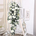 Miniatyrbillede 5 af 5: 2 stk. Rose Vine Kunstige Rose Blomster Vines 10 Hoveder