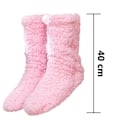 Pikkukuva 5 / 5: 1 Pari Liukumattomat Sukat, Talviset Pehmeät ja Mukavat Fleecesukat, Paksuuntuneet Lämpimät Lattiasuukat Pink