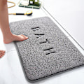 Miniatyrbillede 3 af 5: Hukommelsesskum Bademåtte 40*60cm Absorberende Super Blød Blød Antislip Koralsamt Badeværelsesmåtte Dark gray 40*60CM