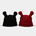 Pikkukuva 4 / 5: Naisten Talvi Käsityökoukuttu Beanie Hat Kiinteä Piirretty Tentacle Cuffed Skull Cap Caramel