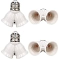 Miniatyrbilde 1 av 4: 4 stk E27 Adapter E27 til 2 E27 Lampebase Konverter