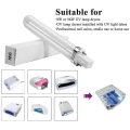Miniatyrbillede 2 af 5: 4 stk. 9W UV-lampe Lys til Neglekunst Tørrelampe U-formet Lampe Pære Rør
