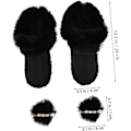 Miniatyrbilde 2 av 8: Fuzzy Tøffel Innersåler Erstatning Pompom Tykk Fôr Varme Fotinnlegg