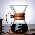Miniatyrbild 1 av 3: 400 ml Häll över Kaffebryggare Återanvändbart Filter Trähylsa
