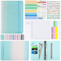 Miniatyrbillede 1 af 5: A6 PU Læder Planner Budget Binder Notesbog Kontant Kuvert System Sæt F