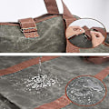 Miniatyrbillede 4 af 4: Indendørs Canvas Log Tote Bag Bærer Pejs Brændeholdere