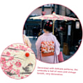 Miniatyrbillede 7 af 8: Japansk Dekorationsparaply Retro Paraply Print Design Papirparaply Klassisk Papirparaply Papir Træ
