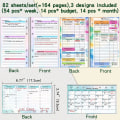 Miniatyrbillede 3 af 5: Budget Binder med Lynlåsekonvolutter, A10 Lommer Planner Pengekonvolutter White