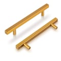 Miniatyrbillede 1 af 5: 15 stk. Rustfrit Stål Skuffegreb, 108mm Hulcenter Guld Skabskab Greb Kvadrat