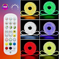 Pikkukuva 4 / 5: 5m 2*5m RGB Vedenkestävä LED-neonvalonauha Bluetooth-sovelluksella
