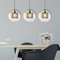Miniatyrbilde 2 av 5: 1-lys 20 cm LED-pendellampe i glass, retro