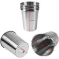 Miniatyrbillede 4 af 4: 6 Pak 8 Ounce 230ml Rustfrit Stål Kopper Ubrækkelige Pint Drikkekopper Metal