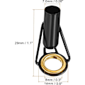 Miniatyrbilde 2 av 5: Fiskestavstips Reparasjonssett Rustfritt Stål Ringguide For Saltvann Ferskvannsfiske Svart 3stk