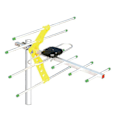 Miniatyrbillede 1 af 4: Digital TV-antenne til HDTV DVB-T/DVB-T2 470MHz-860MHz Udendørs TV-antenne Digital Forstærket HDTV -gt