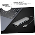 Miniatyrbillede 8 af 8: Multifunktionel USB Hub Port USB Udvidelses Dock til Laptop Letvægts Aluminium Legering Design Tilfældig
