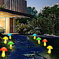 Miniatyrbild 4 av 5: Set med 8 svampdrivna solcellsdrivna lampor för utomhusbruk, vattentäta Solar 8 lights