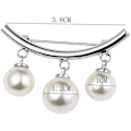 Miniatyrbillede 2 af 5: 6 stk. Perle Brosche Pins Sikkerhed Brosche Fast Spænde Charm Pin Brosche Til Trøje Cardigan Klip