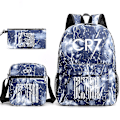 Pikkukuva 1 / 5: Muodin Cr7 3-osainen Setti Reppu Mochila Uudet Oppilaat Kapasiteetti Koululaukut Kirjalaukku Matkalaukku 8 3Pcs Set