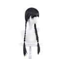 Pikkukuva 4 / 5: Naisten Wednesday Addams -asu Nevermore-uniformipaita, takki, solmio ja peruukki One size Only wigs