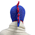 Miniatyrbilde 3 av 5: Dinosaur Beanie Morsom Hatt Dinosaur Øreklaffhatt Strikket Dinosaurhatt Mohawk Hatt Red