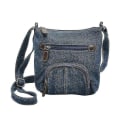 Pikkukuva 1 / 3: Denim-olkalaukku, Ristiin asetettava laukku, Rento EtuTasku Käsilaukku Naisille (Cowboy Blue)