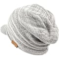 Miniatyrbillede 3 af 5: Mænds Beanie med Skygge Vinterhatte Tyk Fleeceforet Strikket Visor Beanie Cap B5042