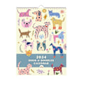 Miniatyrbillede 2 af 5: 2024 Kunstkalender A4 Månedlig Væghængt Planlægger Kladdeillustrationer 12 Måneder Hængende Kalender