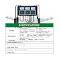 Miniatyrbild 2 av 5: 8-i-1 Laddningsbar Vattenkvalitetsmätare S.g Ph Ec Salt Orp Tds Cf Temp Multiparametertest F