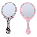 Pikkukuva 1 / 3: 2 kpl Hienoja Naisten Meikkipeloja Naisten Kosmetiikkapiili Portable Handle Mirror
