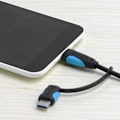 Miniatyrbilde 1 av 5: Vention A60 Micro USB 2.0 til Type-C Data Synkroniseringskabeladapter