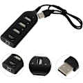 Miniatyrbillede 4 af 8: USB Hub 4-port USB-udvidelsesenhed til computere, bærbare computere, tablets, kompakt letvægts USB 2.0-udvider