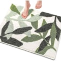 Miniatyrbillede 1 af 4: Grønne Badeværelsesmåtter Søde Blade Bademåtter Skridsikker Mikrofiber