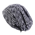 Miniatyrbilde 1 av 5: Satinformet Bonnet-sovehette for kvinner, justerbar, løs beanie-turbanhatt Black
