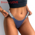 Miniatyrbillede 1 af 5: Sexy Kvinders Panty Rhinestone Love Thongs Tanga