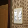 Miniatyrbild 5 av 5: Konst DIY Toalettskylt för Badrum Man Kvinna Toalett WC Skylt Dörrtillbehör Silver