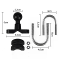 Miniatyrbilde 3 av 4: Telefonholder, Rustfritt Stål Styrestang Skinnefeste Brakett For Bildeler