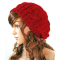 Miniatyrbillede 4 af 5: Dames Vinter Strikket Beanie Hat Beret Hatte Casual Newsboy Gatsby Cap