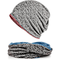 Miniatyrbilde 3 av 5: Hatt for menn og kvinner i bomull, avslappet beanie, myk og lett løpehatt, kort hatt for voksne, kjemisk hatt, avslappet hatt Red*blue