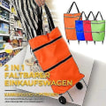Miniatyrbilde 2 av 5: Handlepose med hjul, 2-i-1 sammenleggbar handlekurv, sammenleggbar, to-trinns 1 stk oransje
