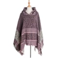 Miniatyrbilde 1 av 5: Herringbenskjortet hettekappe med pullover-kappe Purple