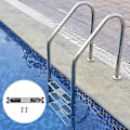 Miniatyrbillede 2 af 5: Swimmingpool-Stigeudskiftningstrin i Rustfrit Stål