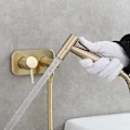 Miniatyrbillede 3 af 5: Håndbruser i rustfrit stål til toilet, bærbar bidet-sæt, varmt og koldt vand, bruseslange, bidet-toilet komplet sæt, børstet guld, Ws024j2f2-yuhao