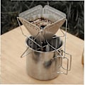 Miniatyrbillede 4 af 5: Sammenklappelig Camping Kaffe Dryp Stativ, Rustfrit Stål Foldbar Kaffe Drypper Komfur
