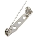 Miniatyrbillede 3 af 3: 100 stk Sølvfarvede Nålbagstykker Broche Pins Bar Håndværk 25mm
