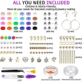 Miniatyrbilde 2 av 5: 6mm Polymerleireperler Sett DIY 24 Regnbuefargede Flat Chip Perler