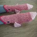 Miniatyrbillede 3 af 4: 2 par Knit Fisk Strømper til Kvinder, Nyhed Fisk Strømper Gulv Strømper