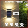 Miniatyrbild 5 av 5: 2-pack Utomhus Vägglampor Solcellsdrivna Vattentäta Trädgårds LED-Veranda Lampor